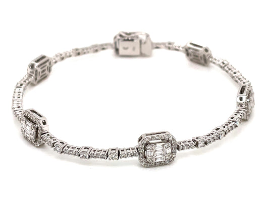 DIAMOND BRACELET, 18KW (N)