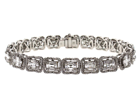 DIAMOND BRACELET, 18KW (N)