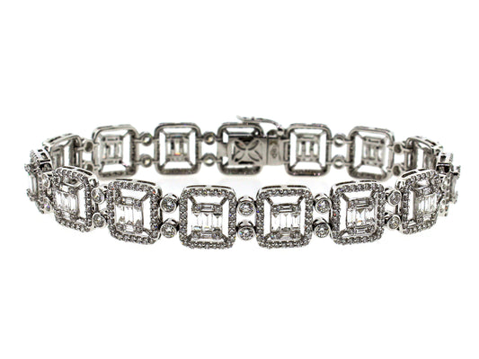 DIAMOND BRACELET, 18KW (N)