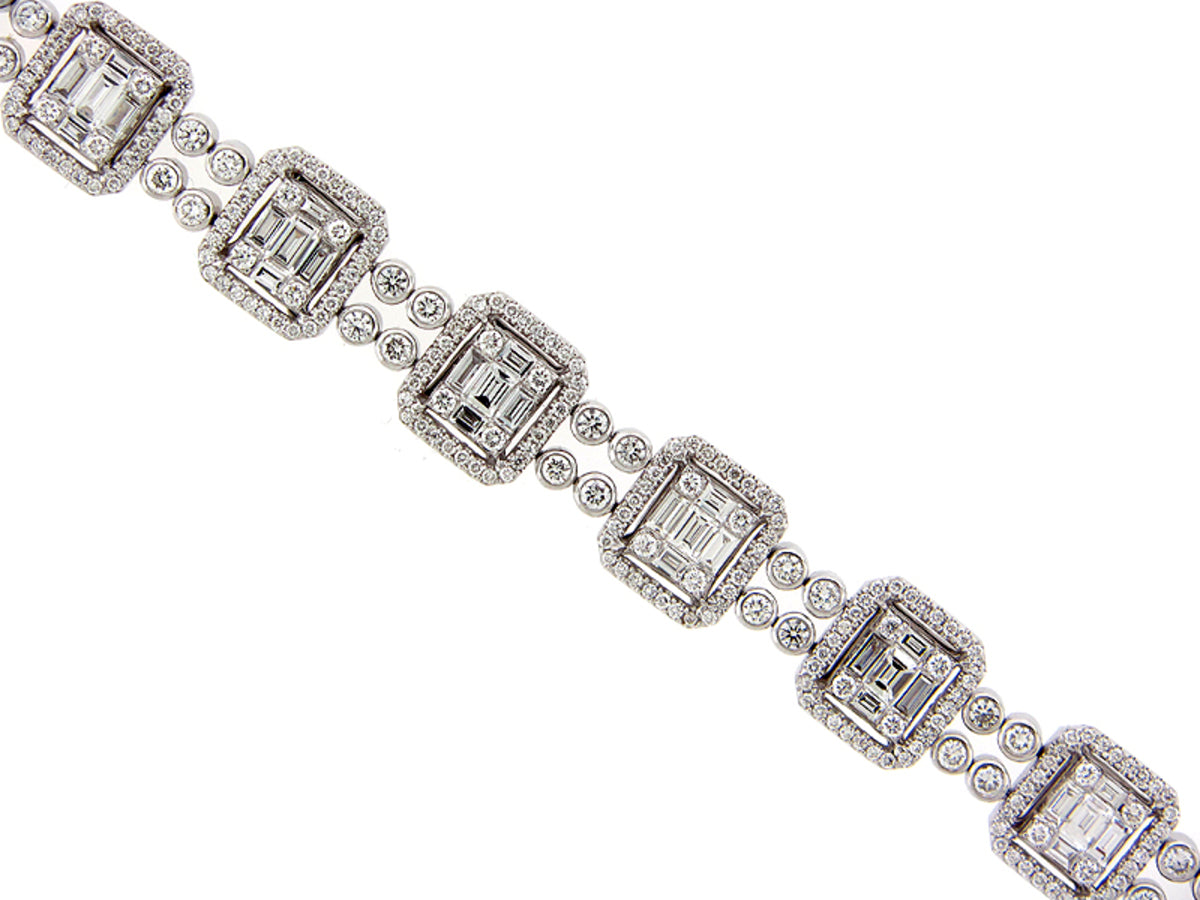 DIAMOND BRACELET, 18KW (N)