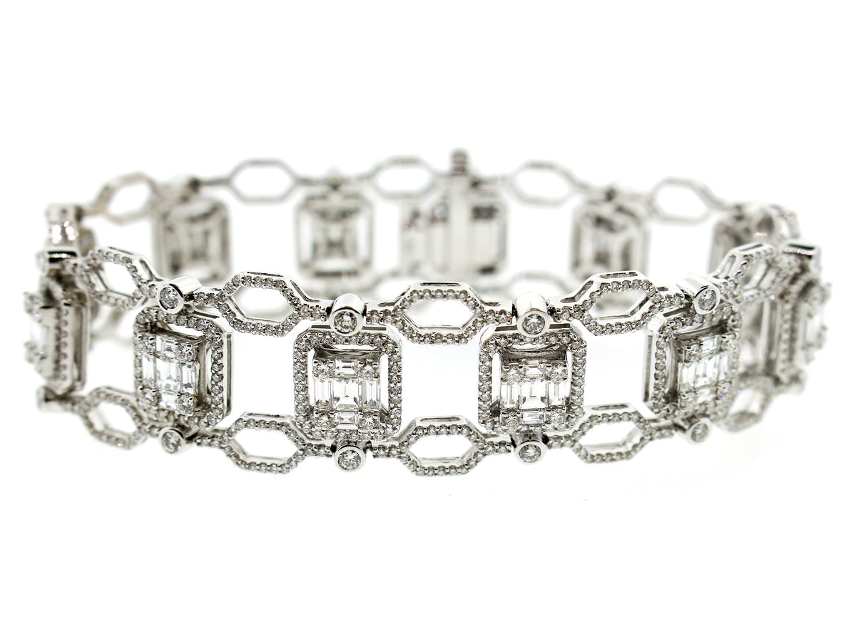 DIAMOND BRACELET, 18KW (N)