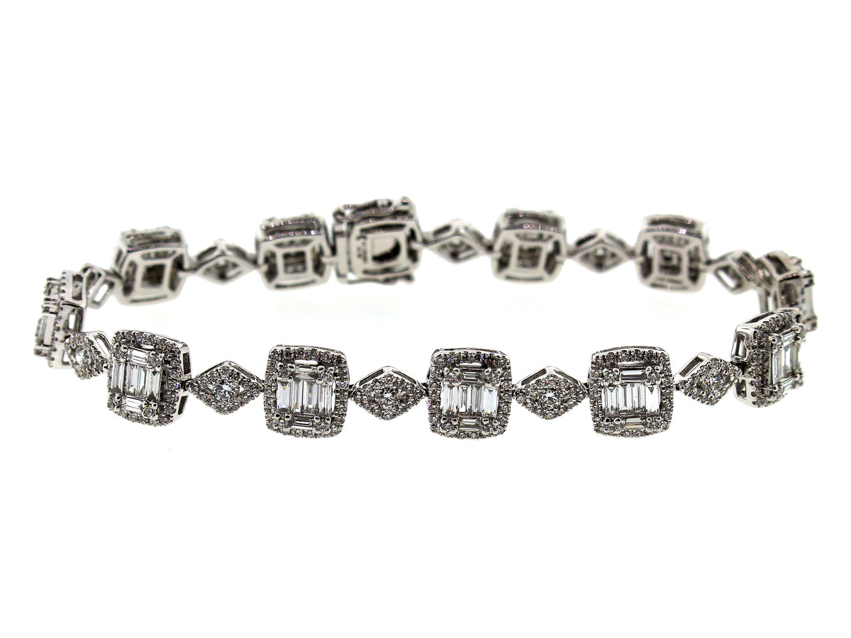 DIAMOND BRACELET, 18KW (N)