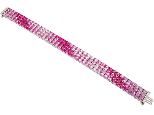 PINK SAPPHIRE & DIAMOND BRACELET