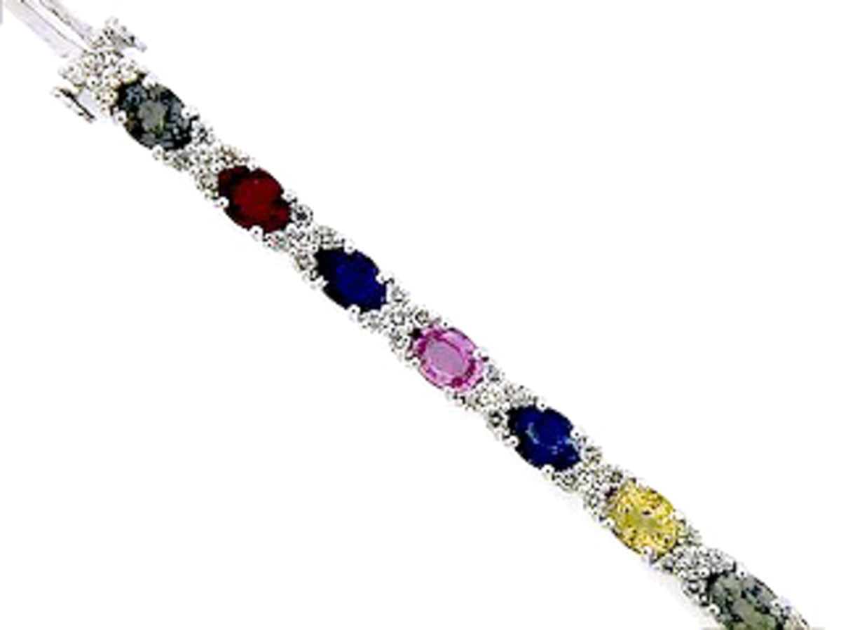 F/C SAPPHIRE & DIAMOND BRACELET