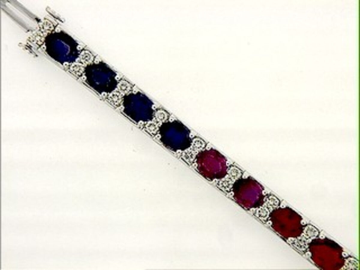 F/C SAPPHIRE & DIAMOND BRACELET