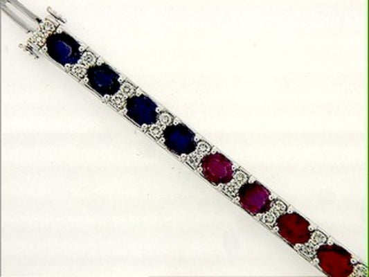 F/C SAPPHIRE & DIAMOND BRACELET