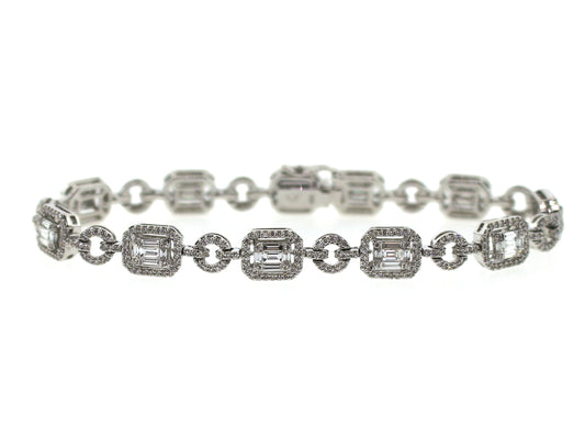DIAMOND BRACELET, 18KW (N)