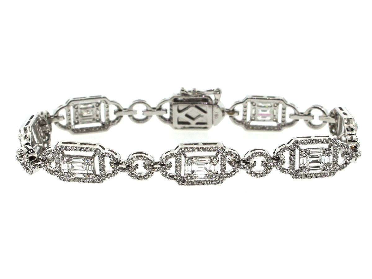 DIAMOND BRACELET, 18KW (N)