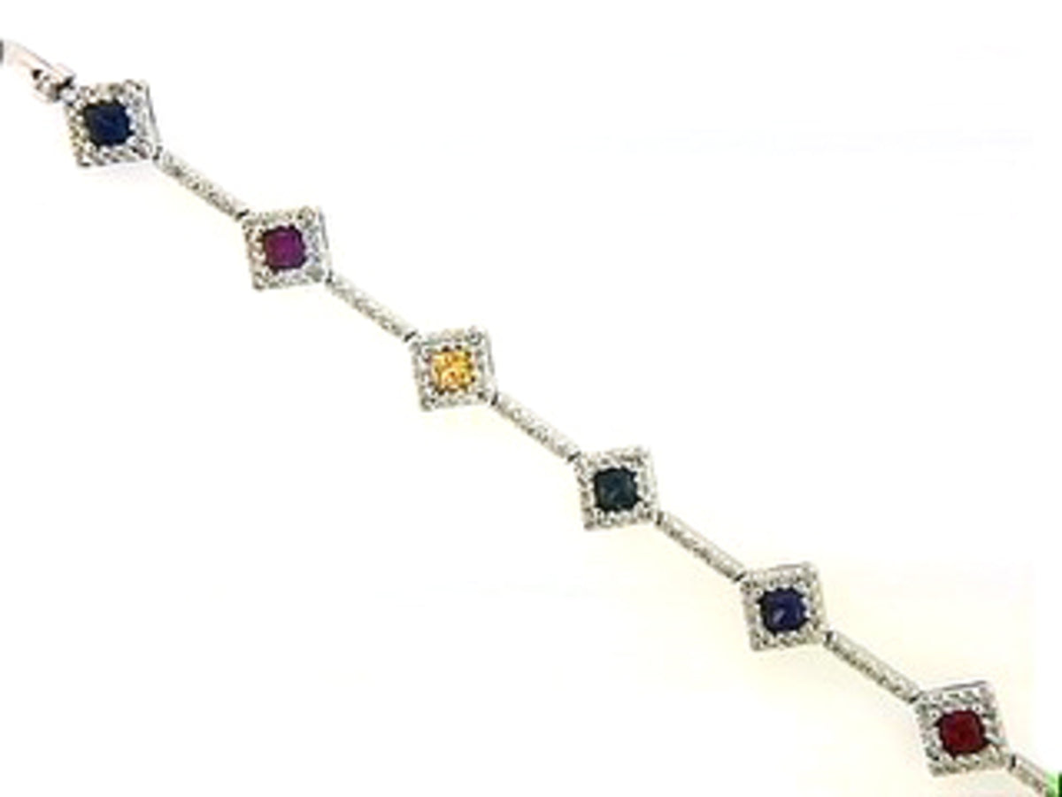 F/C SAPPHIRE & DIAMOND BRACELET