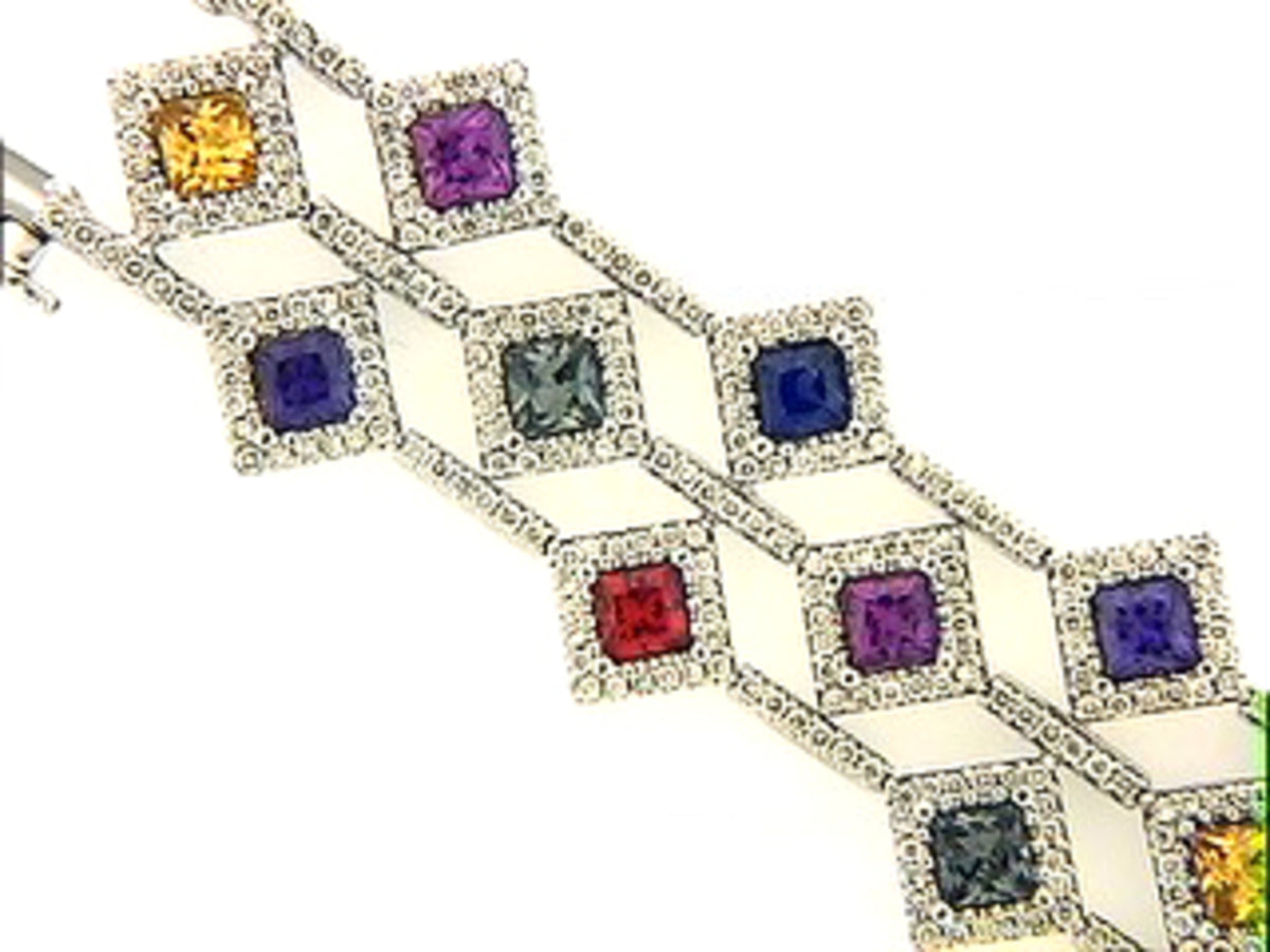 F/C SAPPHIRE & DIAMOND BRACELET