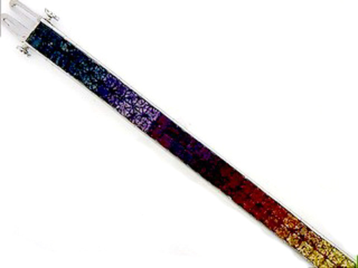 RAINBOW SAPPHIRE BRACELET, 18KW (H/U)