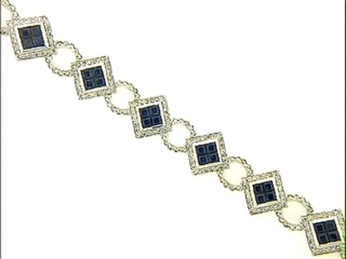 SAPPHIRE & DIAMOND BRACELET,18KW (H), C=5.39