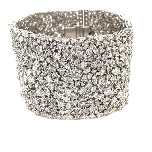 DIAMOND WIDE MESH BRACELET