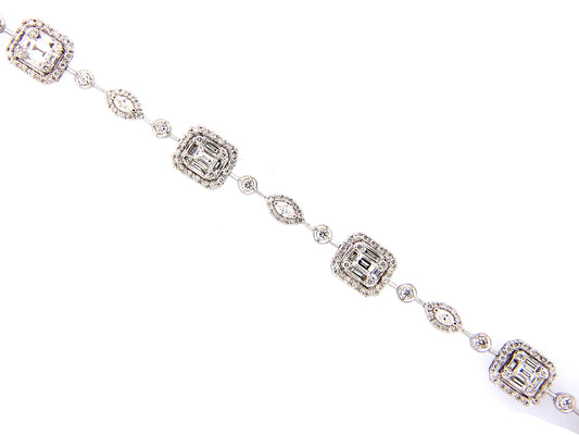 DIAMOND BRACELET, 18KW (N)