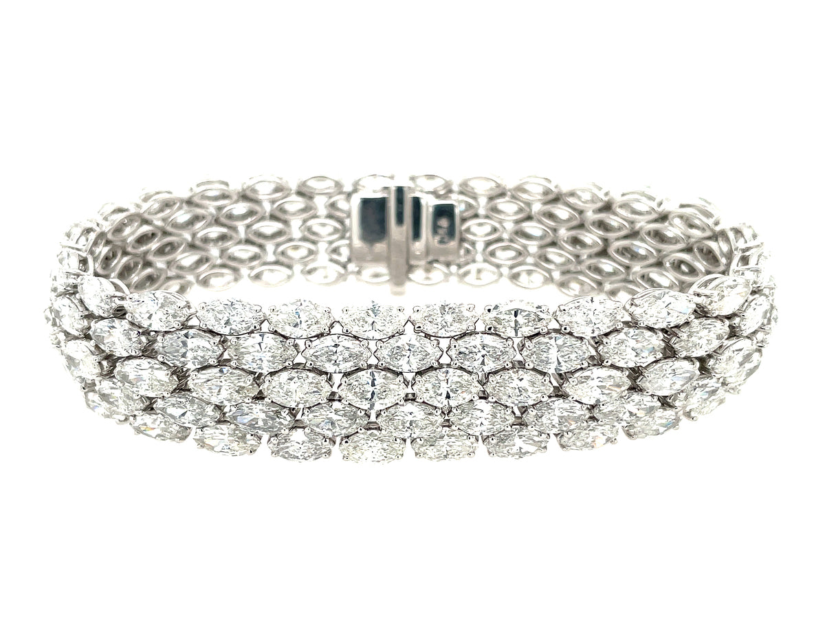 DIAMOND MARQUISE 5 ROW BRACELET