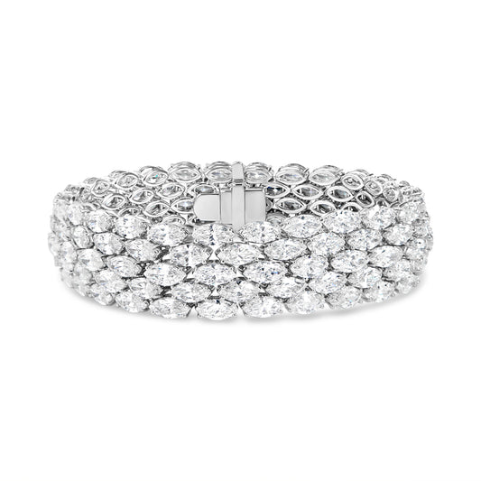 Diamond Marquise 5 Row Bracelet