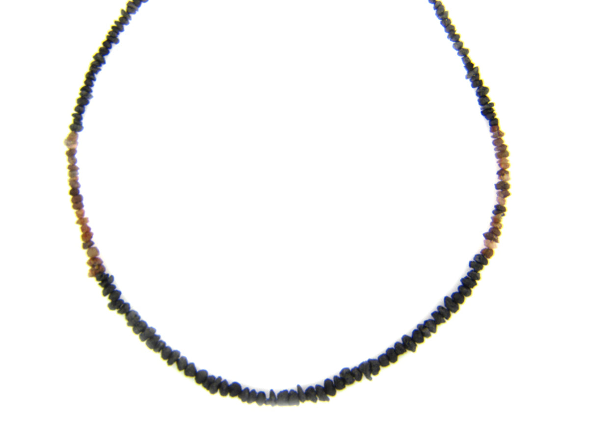 ROUGH MULTI COLOR DIAMOND NECKLACE WITH 18KY CLASP