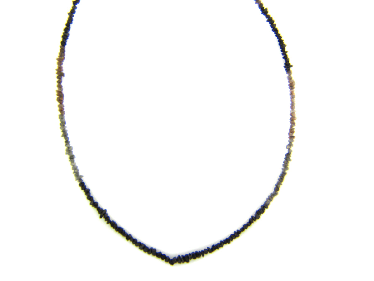 ROUGH MULTI COLOR DIAMOND NECKLACE WITH 18KY CLASP
