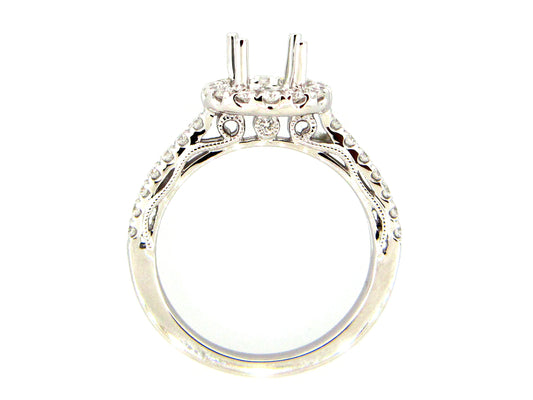 DIAMOND SEMI MOUNT RING, 18KW (N)
