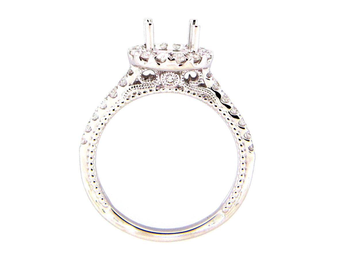 DIAMOND SEMI MOUNT RING, 18KW (N)