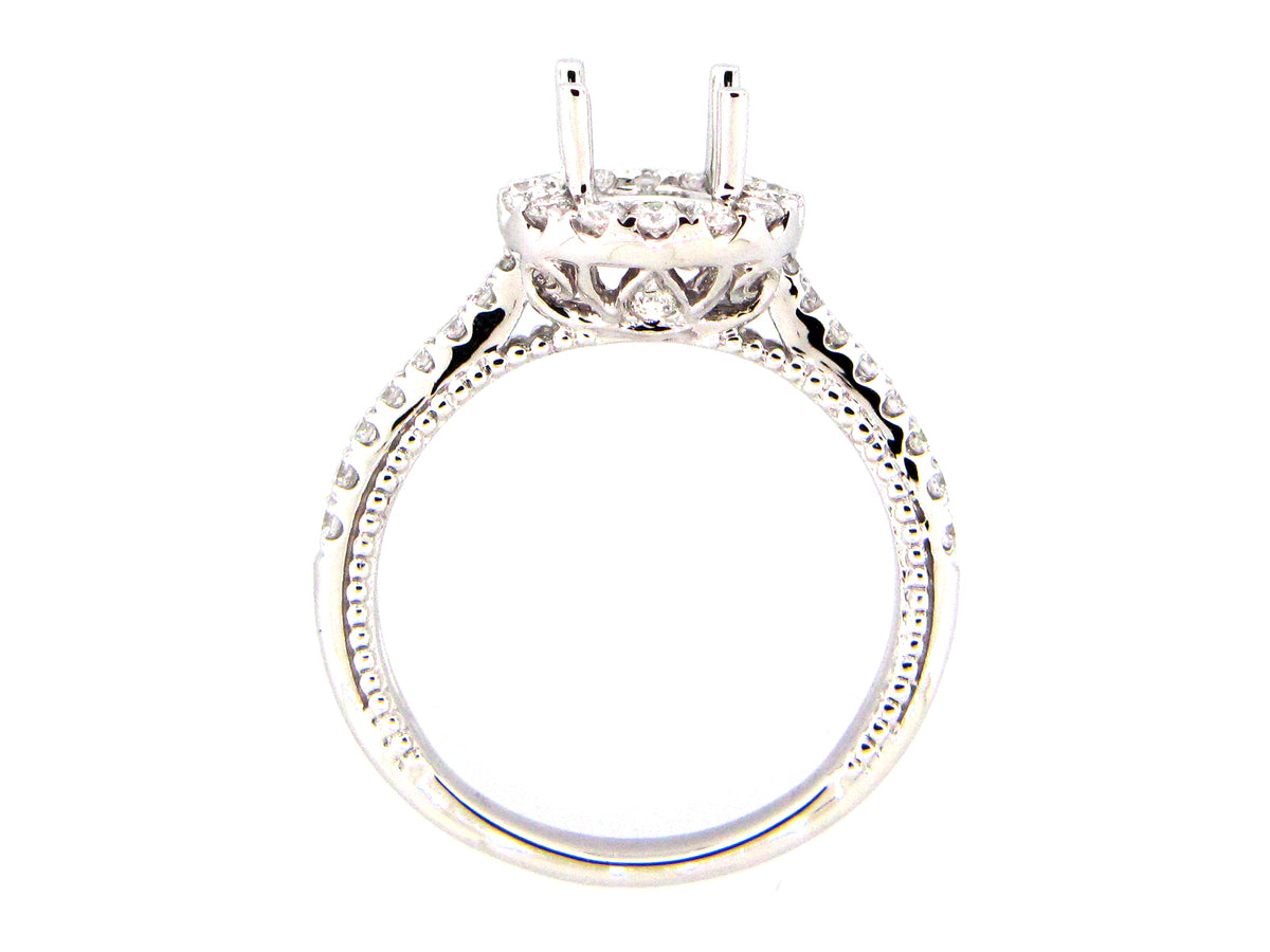 DIAMOND SEMI MOUNT RING, 18KW (N)