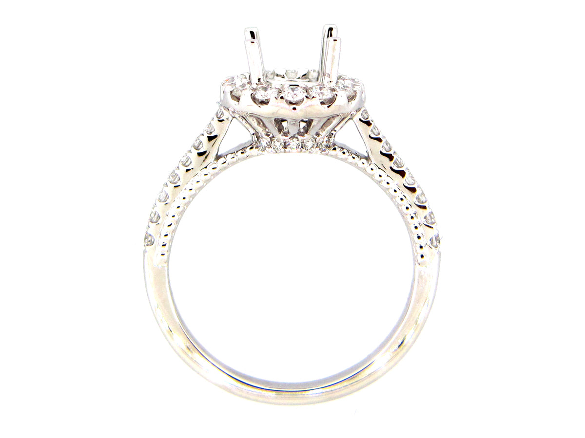 DIAMOND SEMI MOUNT RING, 18KW (N)