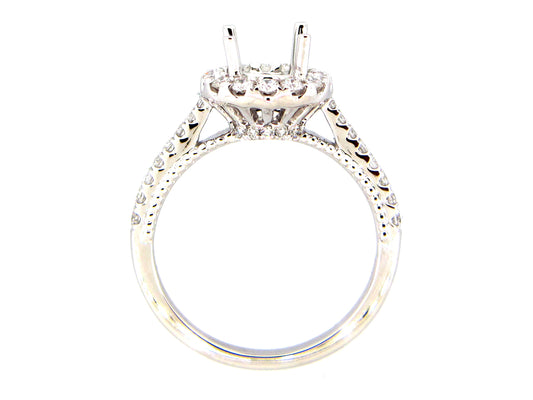 DIAMOND SEMI MOUNT RING, 18KW (N)