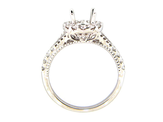 DIAMOND SEMI MOUNT RING, 18KW (N)