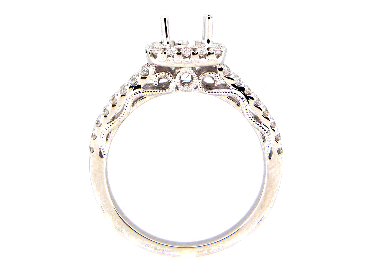 DIAMOND SEMI MOUNT RING, 18KW (N)