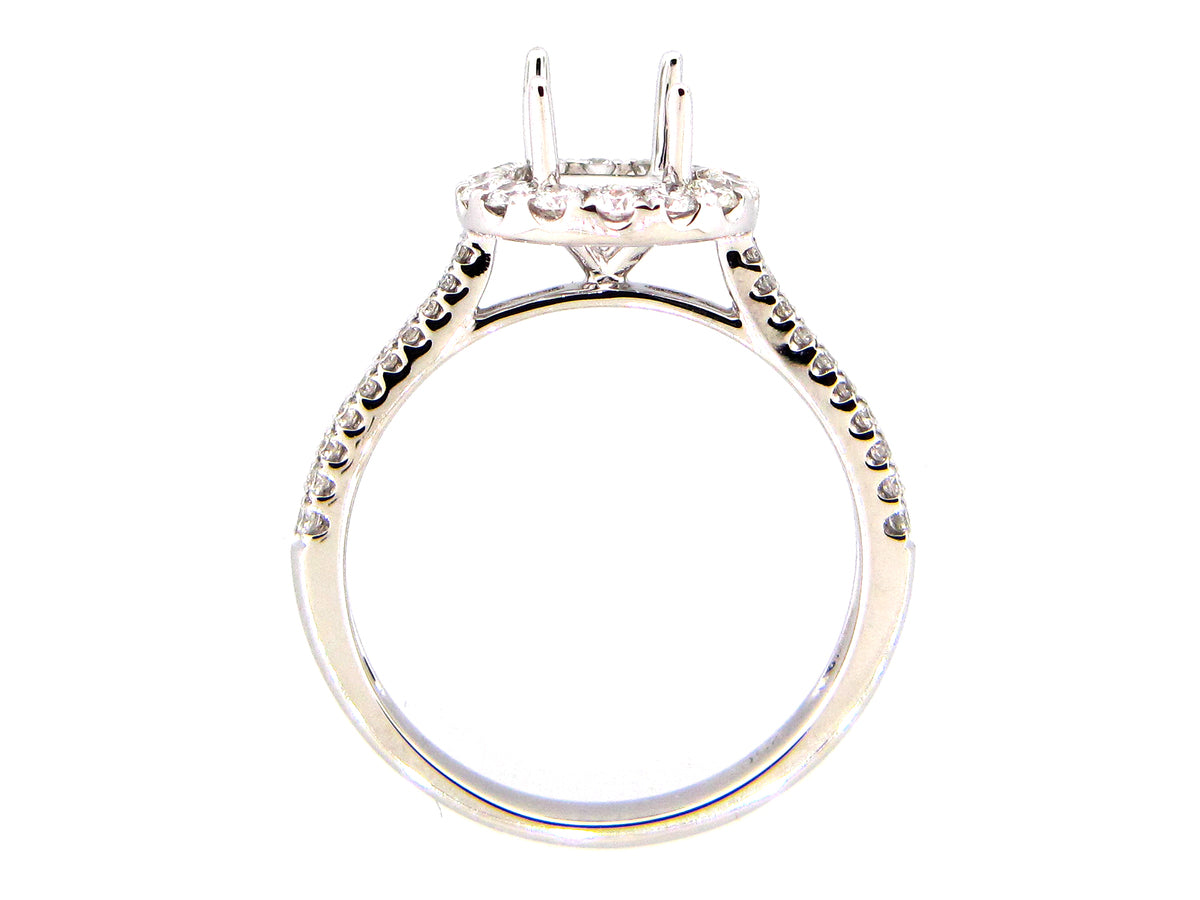 DIAMOND SEMI MOUNT RING, 18KW (N)
