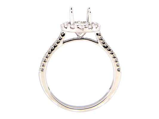 DIAMOND SEMI MOUNT RING, 18KW (N)