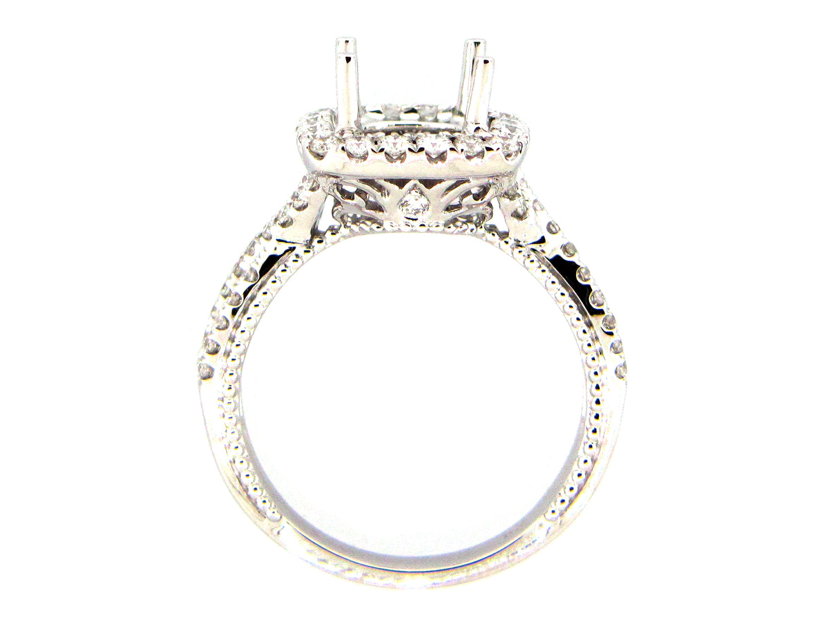 DIAMOND SEMI MOUNT RING, 18KW (N)