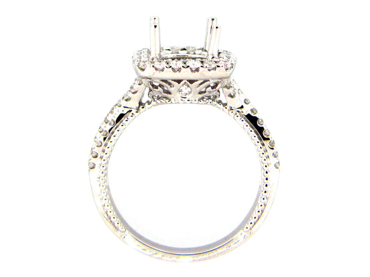 DIAMOND SEMI MOUNT RING, 18KW (N)