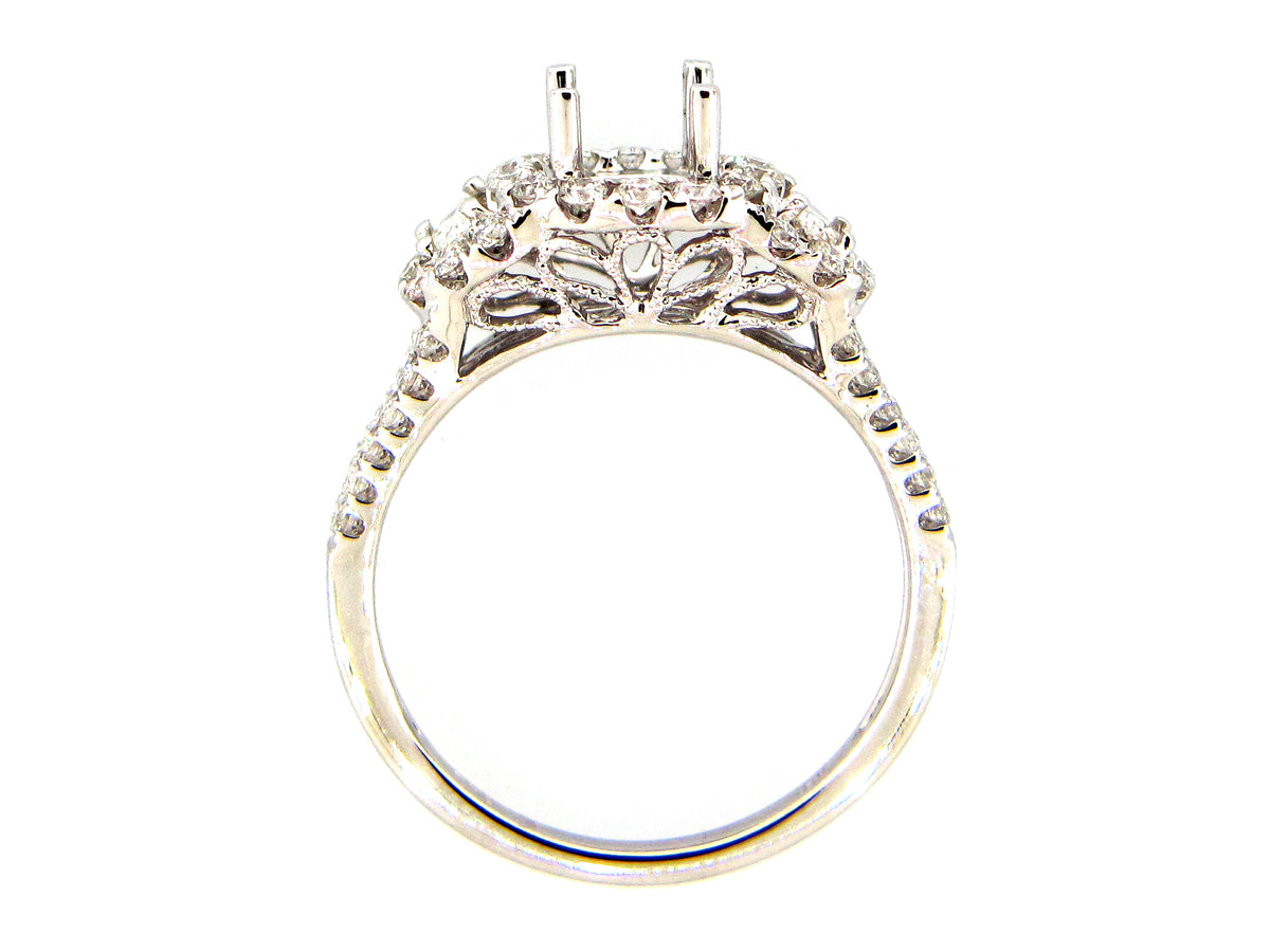 DIAMOND SEMI MOUNT RING, 18KW (N)