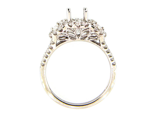 DIAMOND SEMI MOUNT RING, 18KW (N)