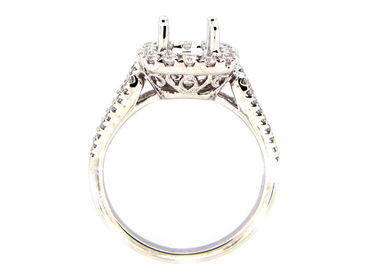 DIAMOND SEMI MOUNT RING, 18KW (N)