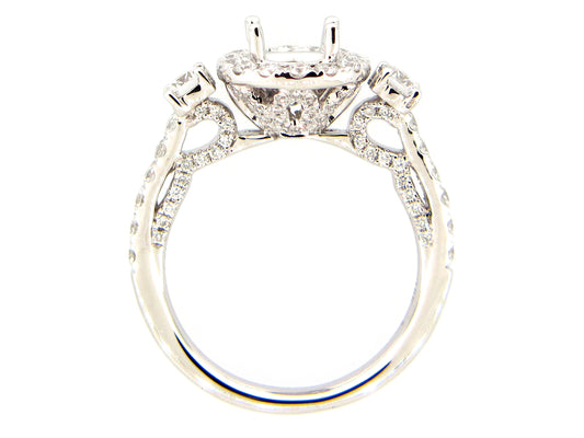 DIAMOND SEMI MOUNT RING, 18KW (N)