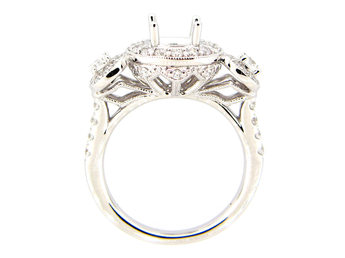 DIAMOND SEMI MOUNT RING, 18KW (N)
