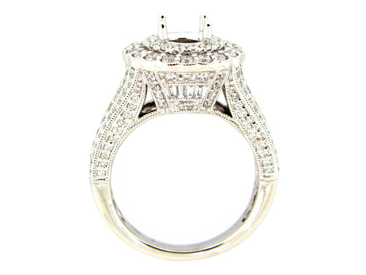DIAMOND SEMI MOUNT RING, 18KW (N), D=1.41