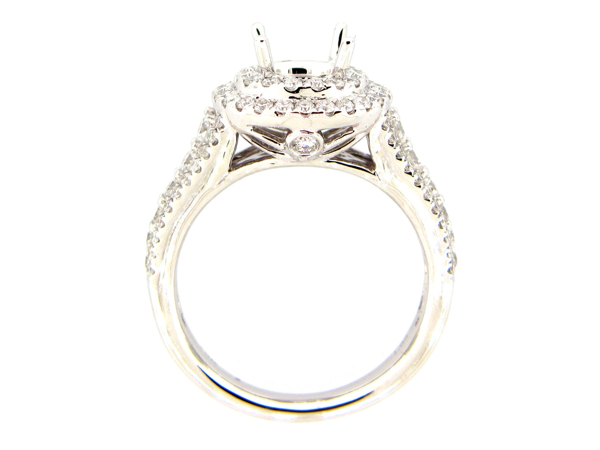 DIAMOND SEMI MOUNT RING, 18KW (N)
