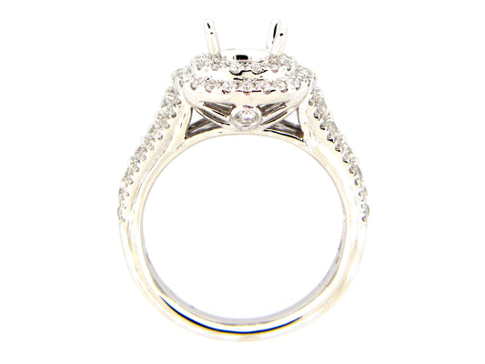 DIAMOND SEMI MOUNT RING, 18KW (N)