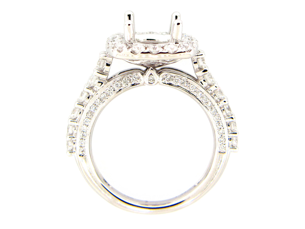 DIAMOND SEMI MOUNT RING, 18KW (N)