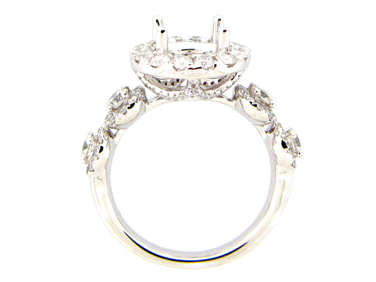 DIAMOND SEMI MOUNT RING, 18KW (N)