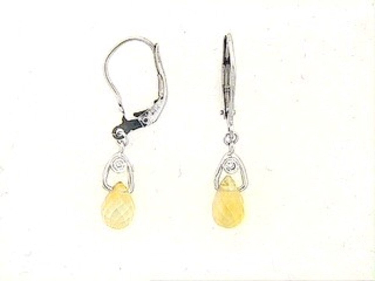 F/C SAPPHIRE & DIAMOND EARRING, 14KW (H/U)