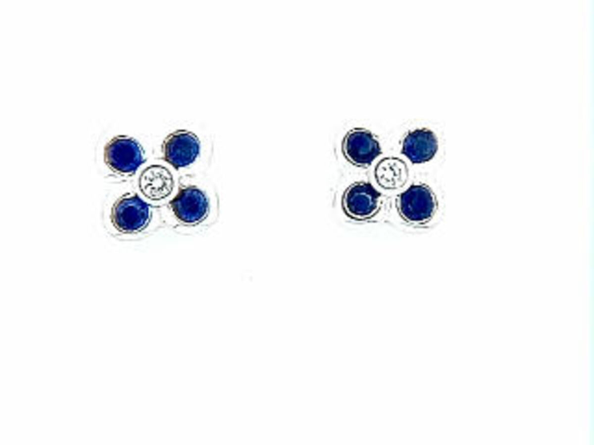 SAPPHIRE & DIAMOND EARRING