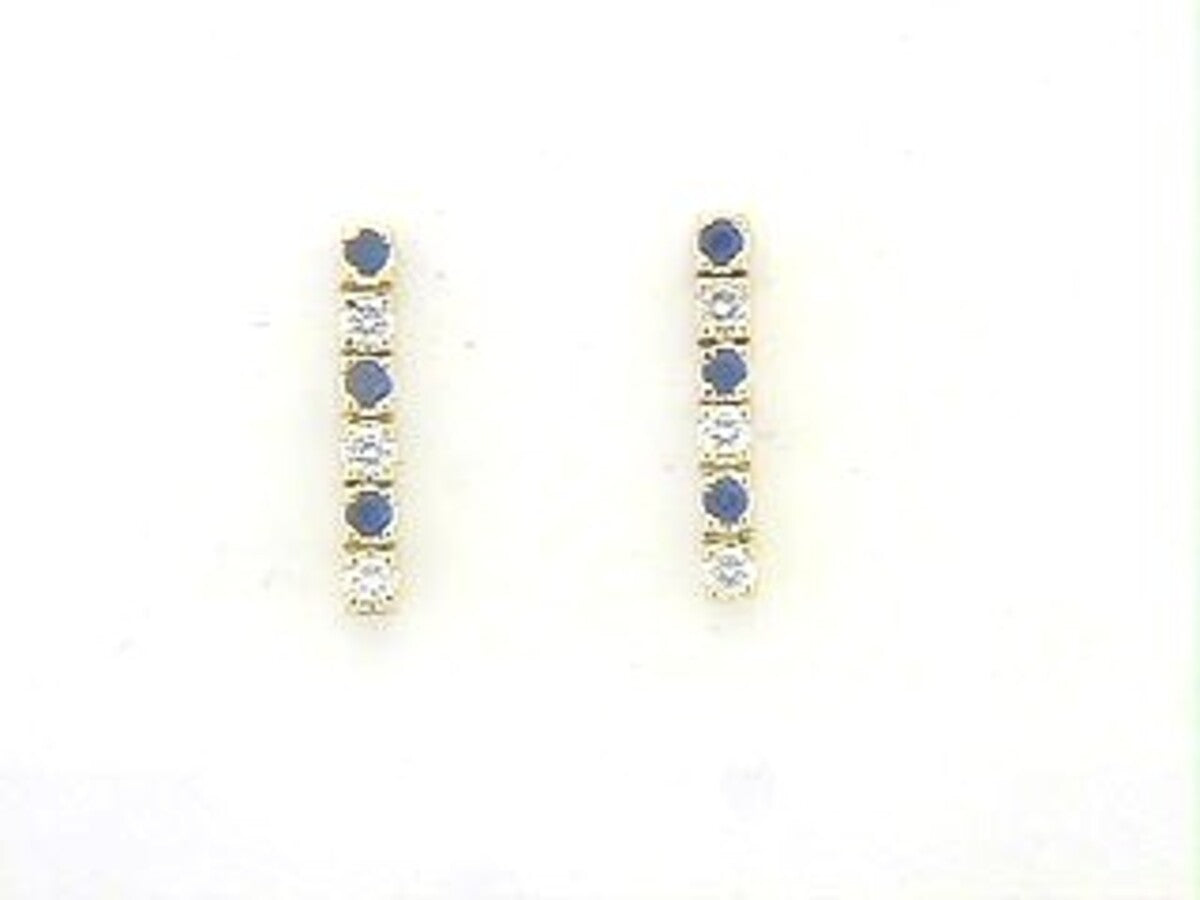 SAPPHIRE & DIAMOND EARRING