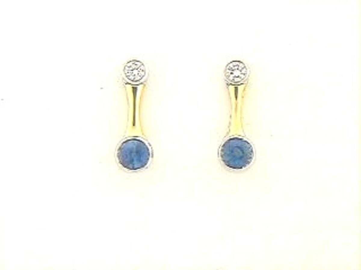 SAPPHIRE & DIAMOND EARRING