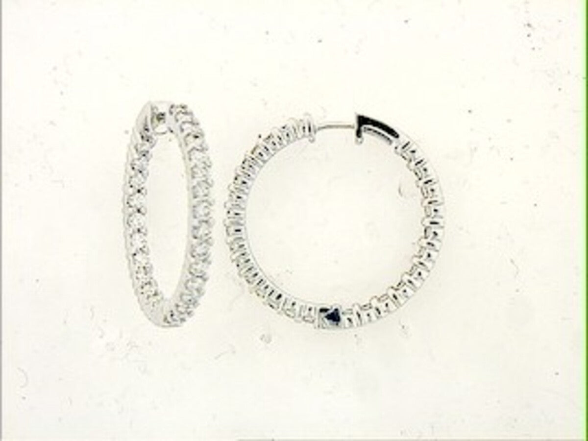 DIAMOND EARRING, 14KW (N)