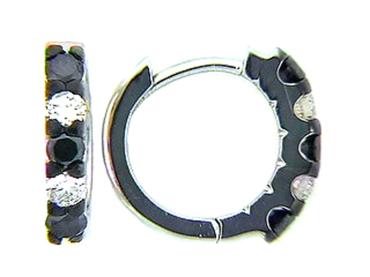 BLACK & WHITE DIAMOND EARRING