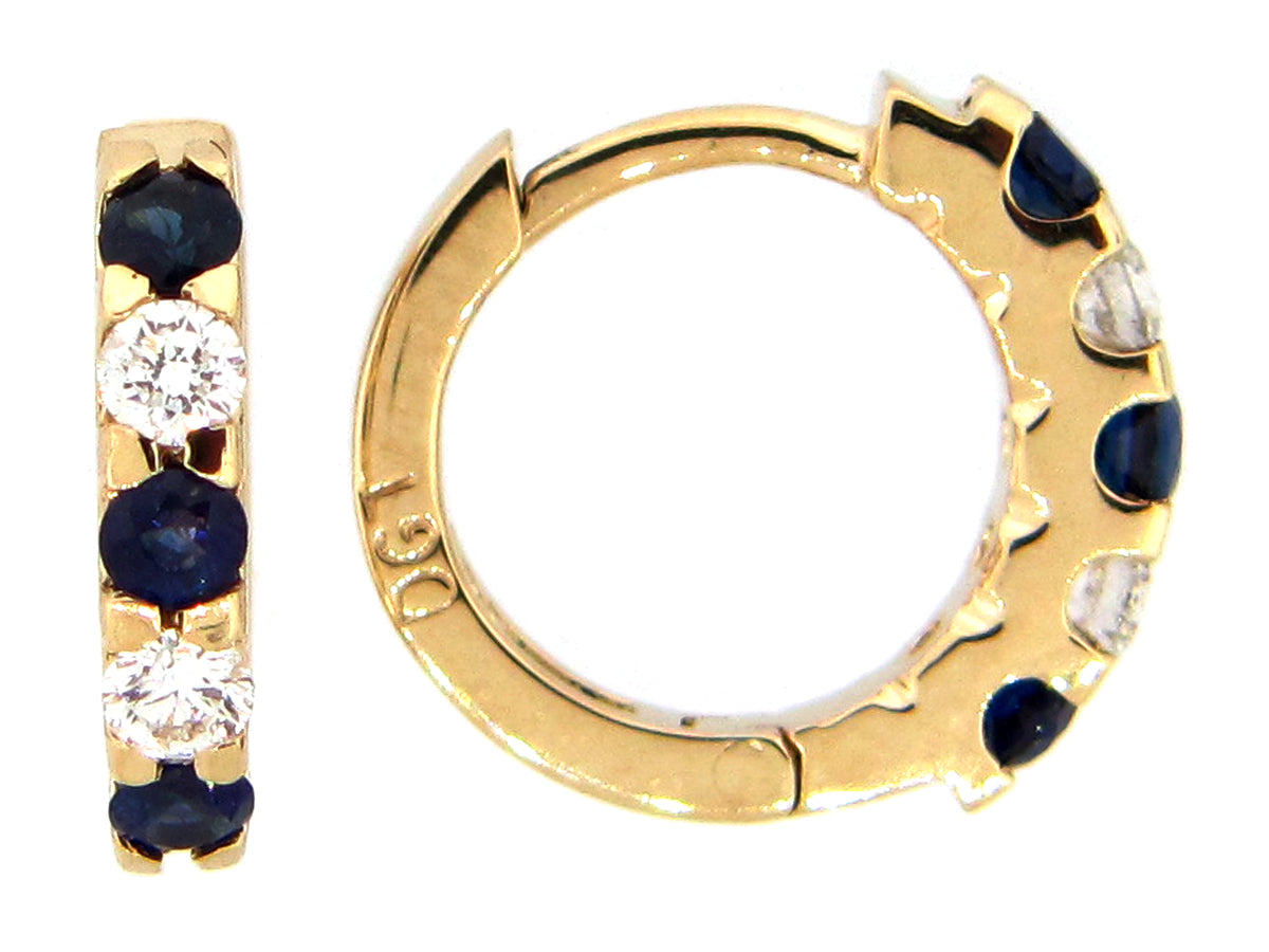 SAPPHIRE & DIAMOND EARRING